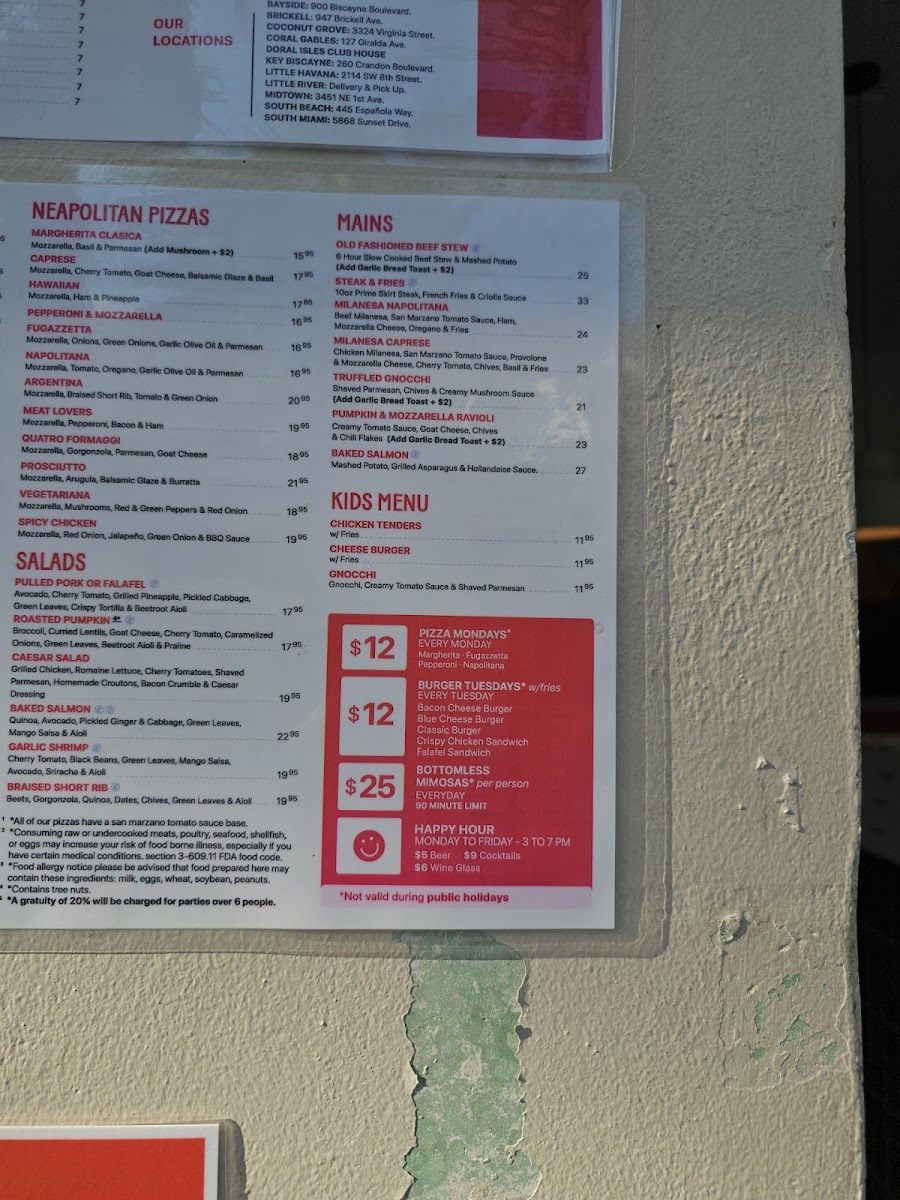 CRAFT Coral Gables Menu - Image 2